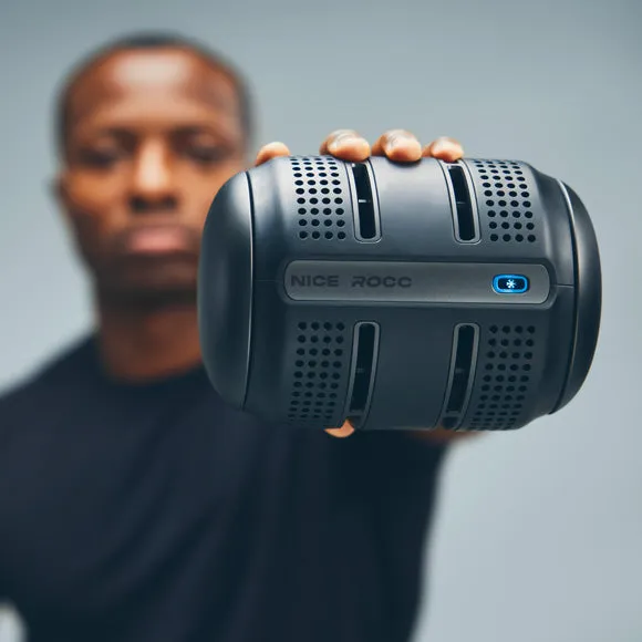 An athlete holding the ROCC palm cooling device