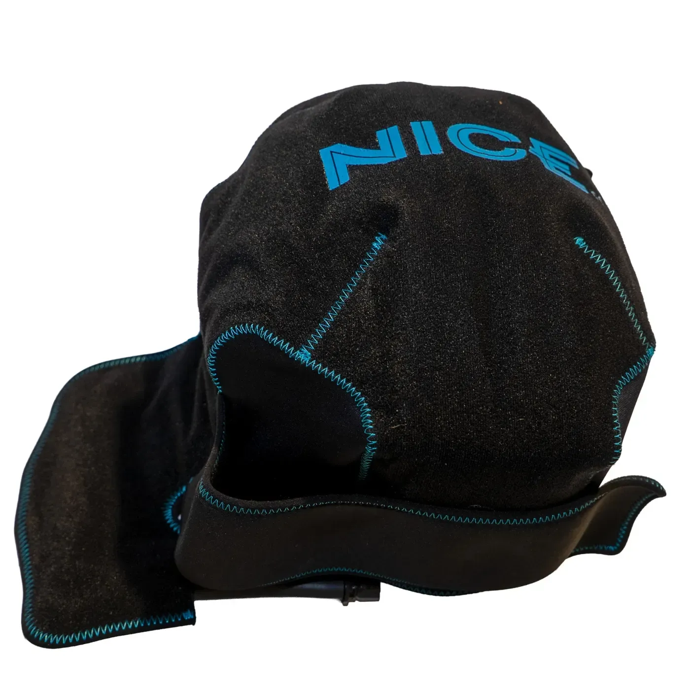 The NICE leg amputee wrap, shaped for residual limb coverage
